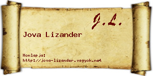 Jova Lizander névjegykártya
